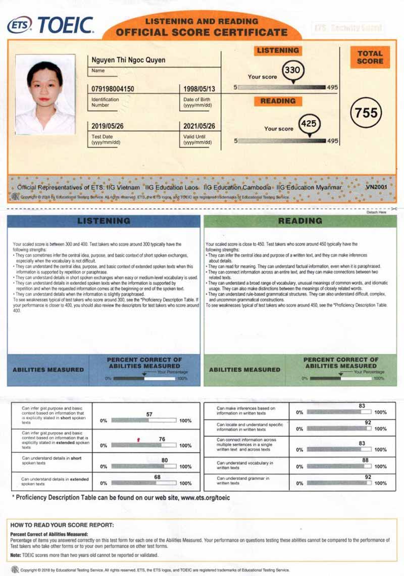 LÀM CHỨNG CHỈ TOEIC thật – giá bao nhiêu, làm ở đâu?